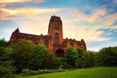 Liverpool Katedrali veya katedral kilise Mesih'in yükseldi, Liverpool İngiltere'de 