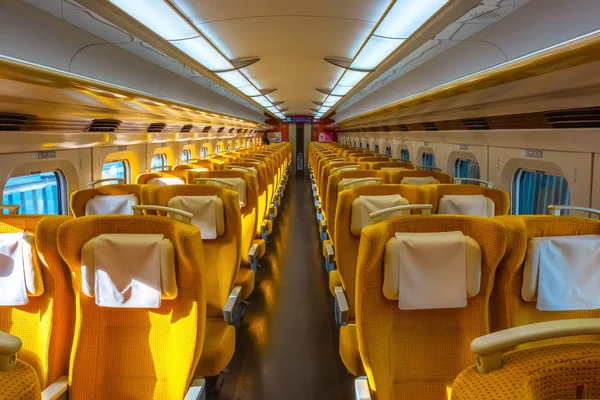 Interiér Japonské Komachi Šinkanzen Vysokorychlostní Vlak — Stock fotografie