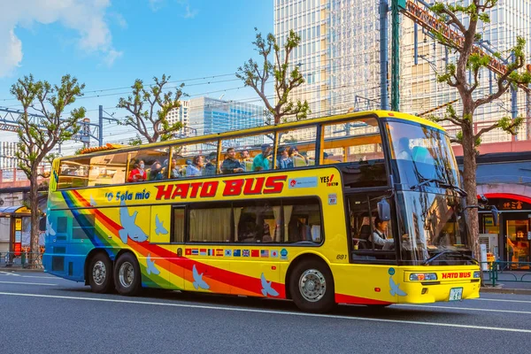 Tokyo Japan April 2018 Hato Bus Fährt Mit Englisch Und — Stockfoto