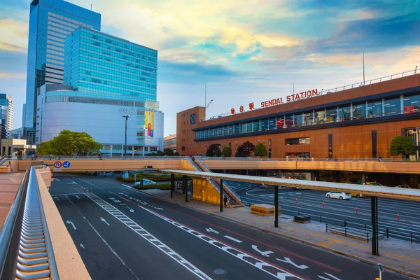 Estação Sendai Uma Das Principais Estações Ferroviárias Miyagi Japão Uma — Fotografia de Stock