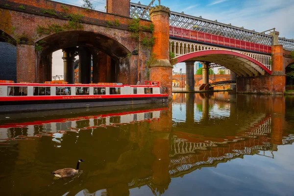 Castlefield Área Conservación Del Centro Ciudad Manchester Reino Unido — Foto de Stock