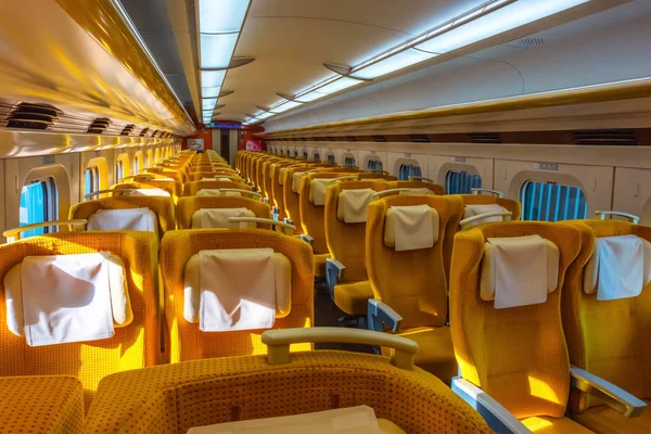Interiér Komachi Šinkanzen Vysokorychlostní Vlak Japonsku — Stock fotografie