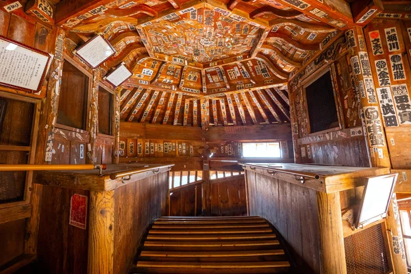 Aizuwakamatsu Japan April 2018 Aizu Sazaedo Temple Entsu Sansodo Built — Stock Photo, Image