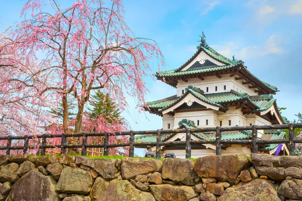 Full Blom Sakura Cherry Blossom Hirosaki Castle Hirosaki Park Vackraste — Stockfoto