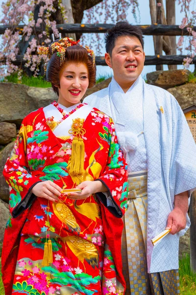 Hirosaki Giappone Aprile 2018 Triste Sposa Giapponesi Non Identificati Partecipano — Foto Stock