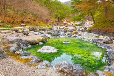 Sainokawara Park güzel manzara modunda Kusatsu onsen kaplıca, Gunma, Japan