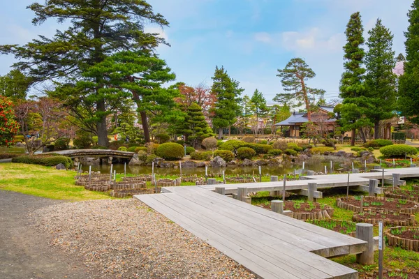 Ogród Japoński Memorial Fujita Hirosaki Japan — Zdjęcie stockowe