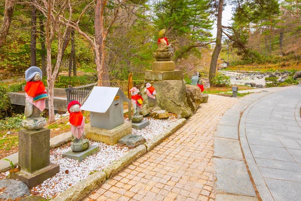 Όμορφο Τοπίο Του Πάρκου Sainokawara Kusatsu Onsen Ζεστό Άνοιξη Γκούνμα — Φωτογραφία Αρχείου