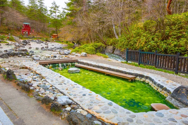 Peisaj Frumos Parcului Sainokawara Din Kusatsu Onsen Primăvară Fierbinte Gunma — Fotografie, imagine de stoc