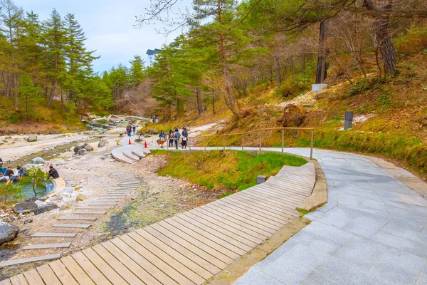 Gunma Japonia Kwietnia 2018 Sainokawara Park Położony Jest Dolinie Pobliżu — Zdjęcie stockowe