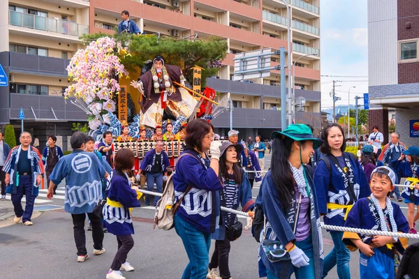 Iwate Giappone Aprile 2018 Gruppo Persone Non Identificate Prova Tradizionale — Foto Stock