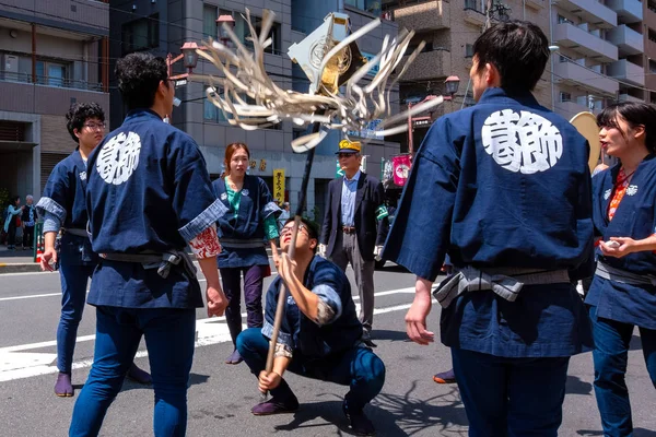 Tokio Japón Abril 2018 Desfile Personas Identificadas Por Una Calle — Foto de Stock