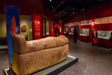 Liverpool, UK - May 16 2018: World Museum Liverpool houses extensive collections of archaeology, natural and physical sciences, included the Natural History Centre and a planetarium clipart