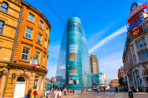 Manchester May 2018 National Football Museum World Biggest Best Football — Stock Photo, Image