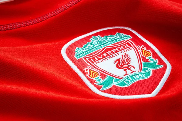 Bangkok Tailandia Enero 2019 Primer Plano Camiseta Fútbol Del Liverpool — Foto de Stock