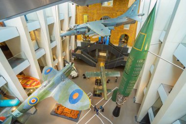 Londra, İngiltere - 22 Mayıs 2018: İmparatorluk Savaş Müzeleri (IWM) Birinci Dünya Savaşı sırasında Britanya ve imparatorluğunun iç ve askeri savaş çabalarını ve fedakarlıklarını kaydetmeyi planlıyordu.