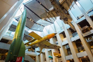 Londra, İngiltere - 22 Mayıs 2018: İmparatorluk Savaş Müzeleri (IWM) Birinci Dünya Savaşı sırasında Britanya ve imparatorluğunun iç ve askeri savaş çabalarını ve fedakarlıklarını kaydetmeyi planlıyordu.