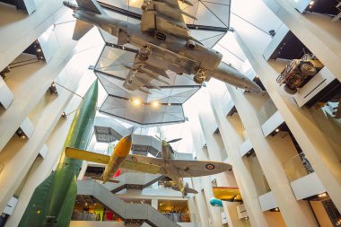 Londra, İngiltere - 22 Mayıs 2018: İmparatorluk Savaş Müzeleri (IWM) Birinci Dünya Savaşı sırasında Britanya ve imparatorluğunun iç ve askeri savaş çabalarını ve fedakarlıklarını kaydetmeyi planlıyordu.