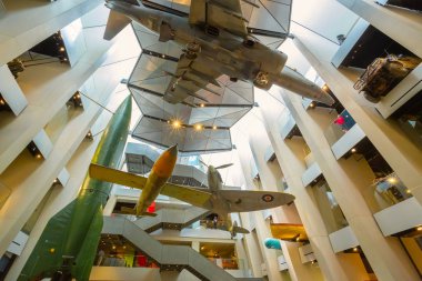 Londra, İngiltere - 22 Mayıs 2018: İmparatorluk Savaş Müzeleri (IWM) Birinci Dünya Savaşı sırasında Britanya ve imparatorluğunun iç ve askeri savaş çabalarını ve fedakarlıklarını kaydetmeyi planlıyordu.