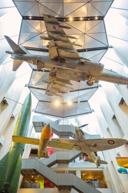 Londra, İngiltere - 22 Mayıs 2018: İmparatorluk Savaş Müzeleri (IWM) Birinci Dünya Savaşı sırasında Britanya ve imparatorluğunun iç ve askeri savaş çabalarını ve fedakarlıklarını kaydetmeyi planlıyordu.