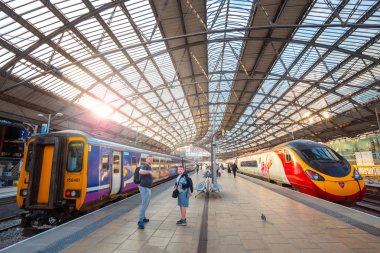 Liverpool, İngiltere - 18 Mayıs 2018:Liverpool Lime Caddesi'nde bir terminus ' 