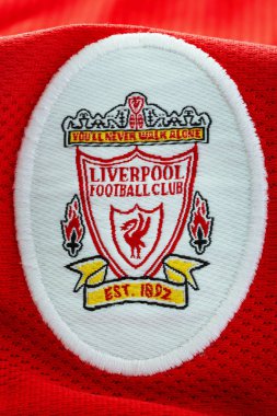 Liverpool Fc futbol ev mayo 1998-2000 kulübün amblemi ile yaklaşık Close-Up