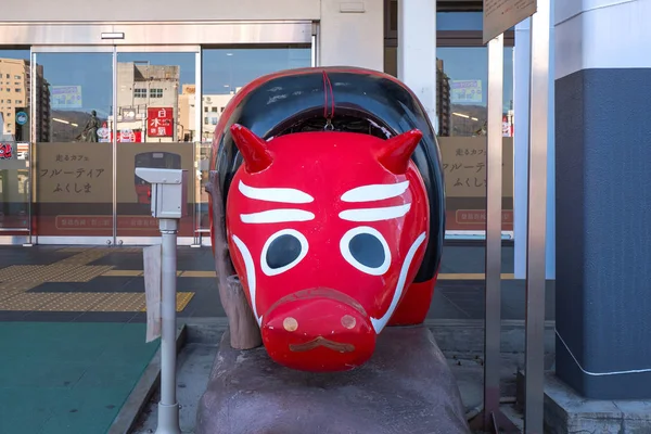 Aizuwakamatsu, japan - 21. april 2018: aizu loop bus operated fr — Stockfoto