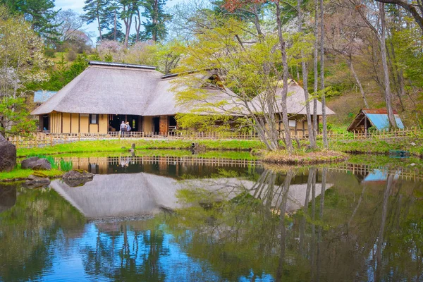 Michinoku Folklore Village w Aizuwakamatsu, Japonia — Zdjęcie stockowe