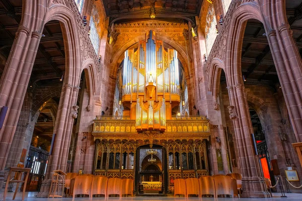 Katedra w Manchesterze w Wielkiej Brytanii — Zdjęcie stockowe