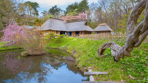 Фольклорная деревня Митиноку в Китаками, Япония — стоковое фото