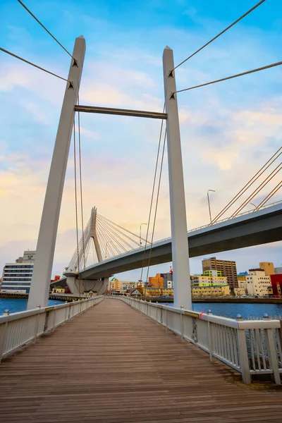 Мост Аомори-Бей в Аомори, Япония — стоковое фото