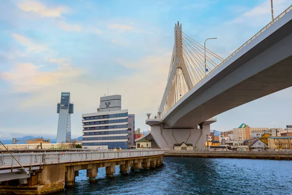 Pont de la baie d'Aomori à Aomori, Japon — Photo