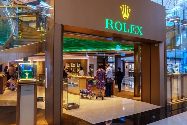 Hong Kong Uluslararası Havaalanı 'nda Rolex Galerisi — Stok fotoğraf