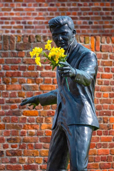 Скульптура Біллі пухнаста на Королівському "Альберт-док" у Ліверпулі, Великобританія — стокове фото