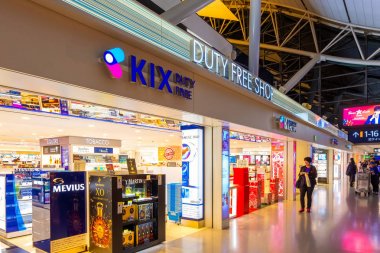 Kansai uluslararası havaalanında Kix duty free area