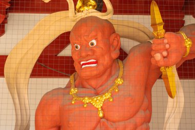 Nio (Hayırsever Krallar) Osaka Shitenno-ji tapınağının kapısında, Japonya