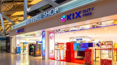  Kansai uluslararası havaalanında Kix duty free area