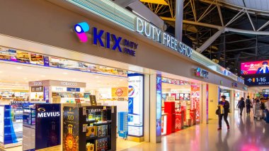 Kansai uluslararası havaalanında Kix duty free area