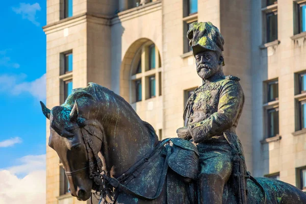Kung Edward VII-monumentet i Liverpool, Storbritannien — Stockfoto