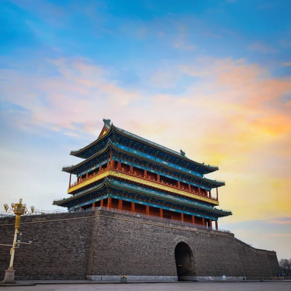 Qianmen Zhengyangmen Gate Voor Het Eerst Gebouwd 1419 Tijdens Ming — Stockfoto