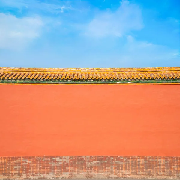 Painel Parede Palácio Cidade Proibida Pequim China — Fotografia de Stock