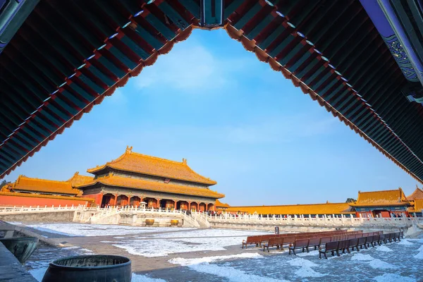 Qianqinggong Palácio Pureza Celestial Palácio Principal Zona Vida Cidade Proibida — Fotografia de Stock