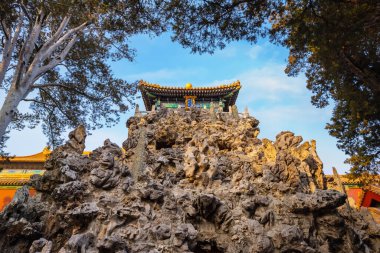 Yuhuayuan (İmparatorluk Bahçesi), Yasak Şehir 'in kuzeyindeki sekiz bölgenin en küçüğüdür ve kuzey girişini koruyan ilahi gücün kapısına bakar.