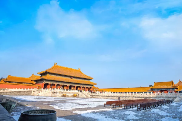 Qianqinggong Pałac Niebiańskiej Czystości Jest Głównym Pałacem Strefy Życiowej Zakazanego — Zdjęcie stockowe