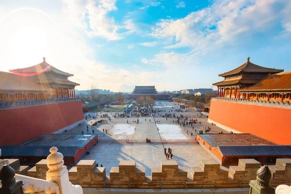 Wumen Meridian Gate Forbidden City Beijing China — Stock Photo, Image