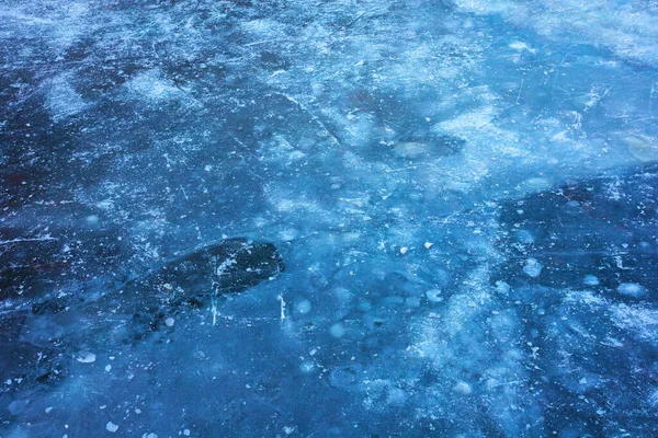 Fondo Hielo Lago Invierno Con Nieve — Foto de Stock