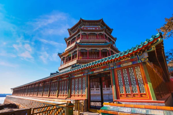 Toren Van Boeddhistische Wierook Foxiangge Het Zomerpaleis Peking China — Stockfoto