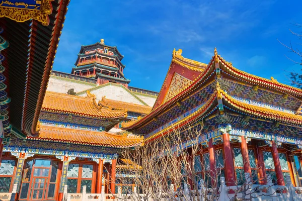 Hall Dispelling Clouds Paiyundian Het Summer Palace Peking China — Stockfoto