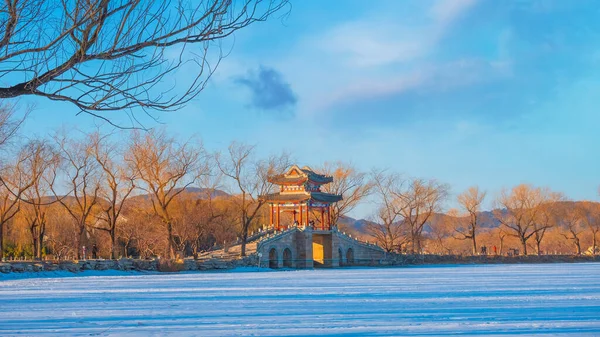 Sommarpalatset Kejserlig Trädgård Qingdynastin Byggd Början Qianlong Kejsarens Regeringstid Peking — Stockfoto