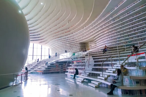 Tianjin China Jan 2020 Tianjin Binhai Library Nicknamed Eye Library — Stock Photo, Image